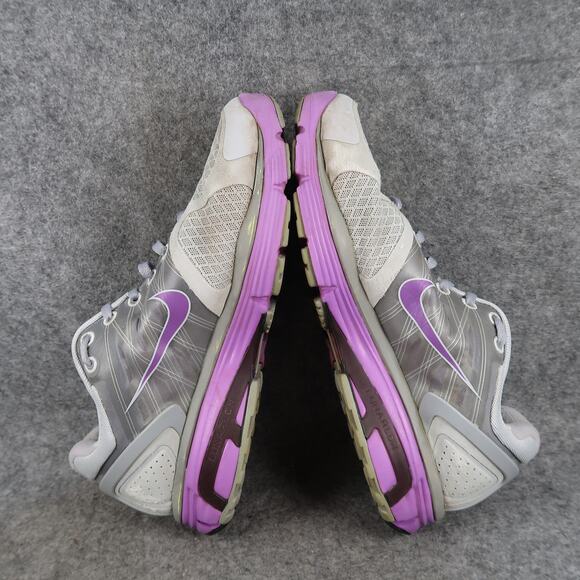 Nike Shoes Womens 7 Athletic Trainers Lunarglide 2 Running Sneakers Grey Purple - Picture 9 of 11
